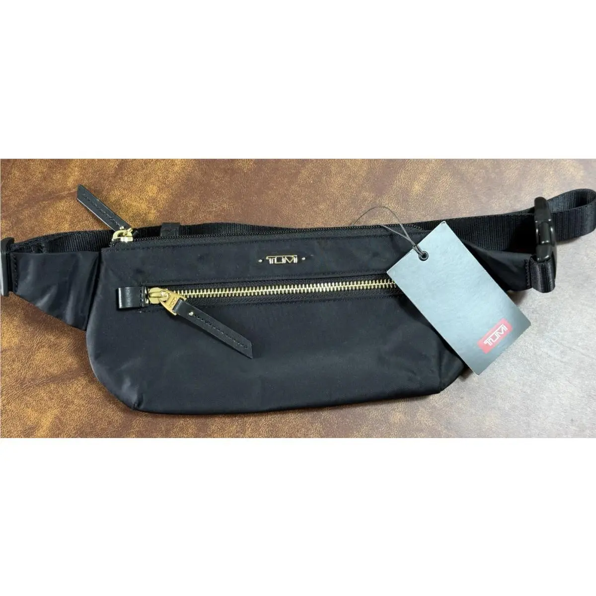 Tumi Meera Slim Hip Waist Pack Black Nylon Unisex