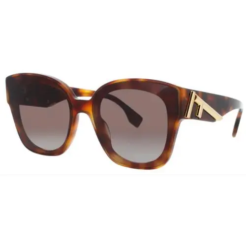 Fendi FE40098I 53B Sunglasses Blonde Havana Frame Smoke Gradient Lenses 63 mm