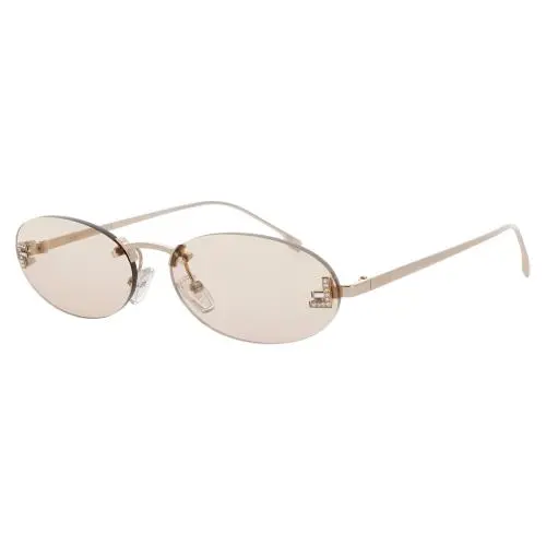 Fendi Fe4075us 28Y Sunglasses Gold Frame Violet Tint Lenses 54 mm