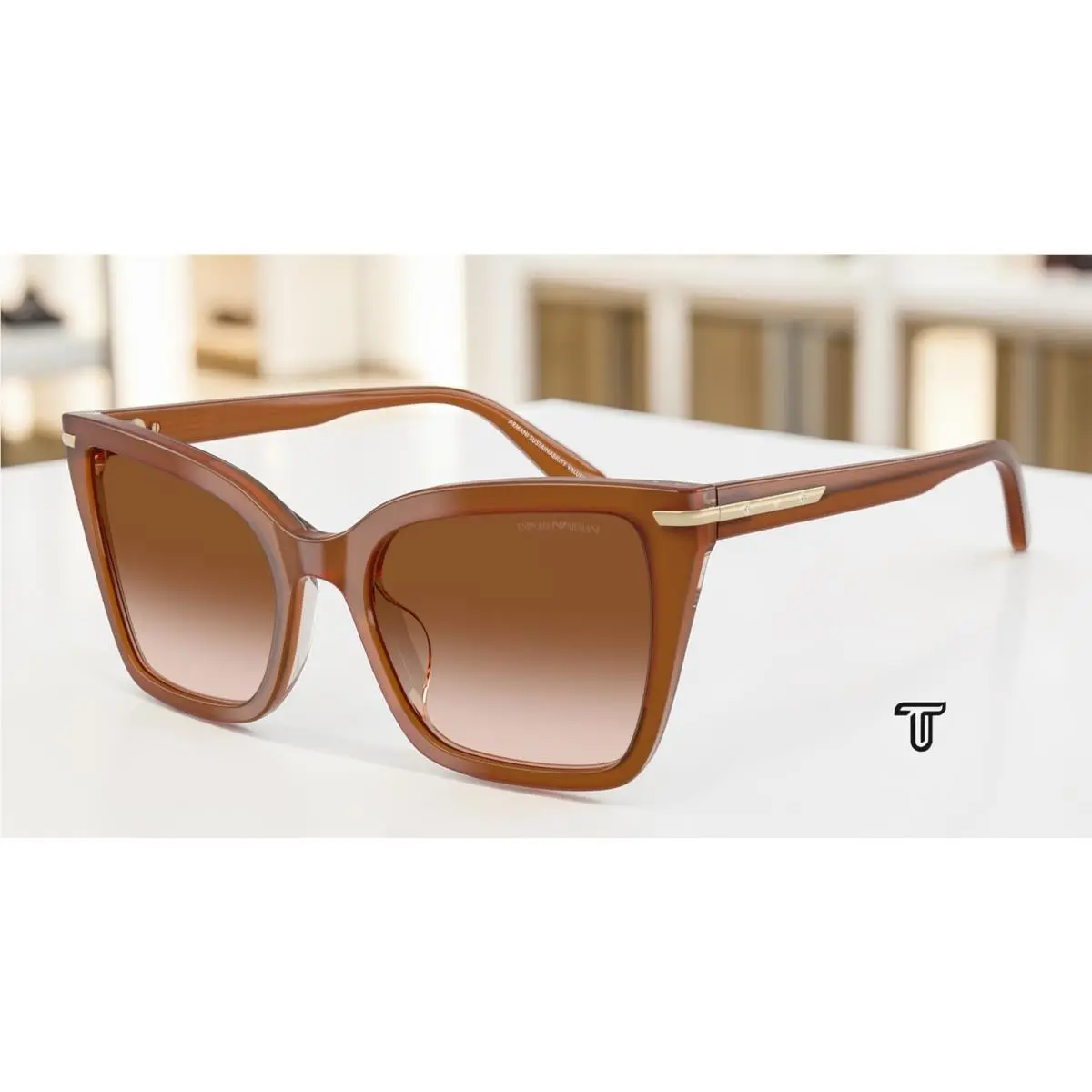 Emporio Armani EA4273BU 637613 Tobacco Brown Gradient 53 mm Women`s Sunglasses