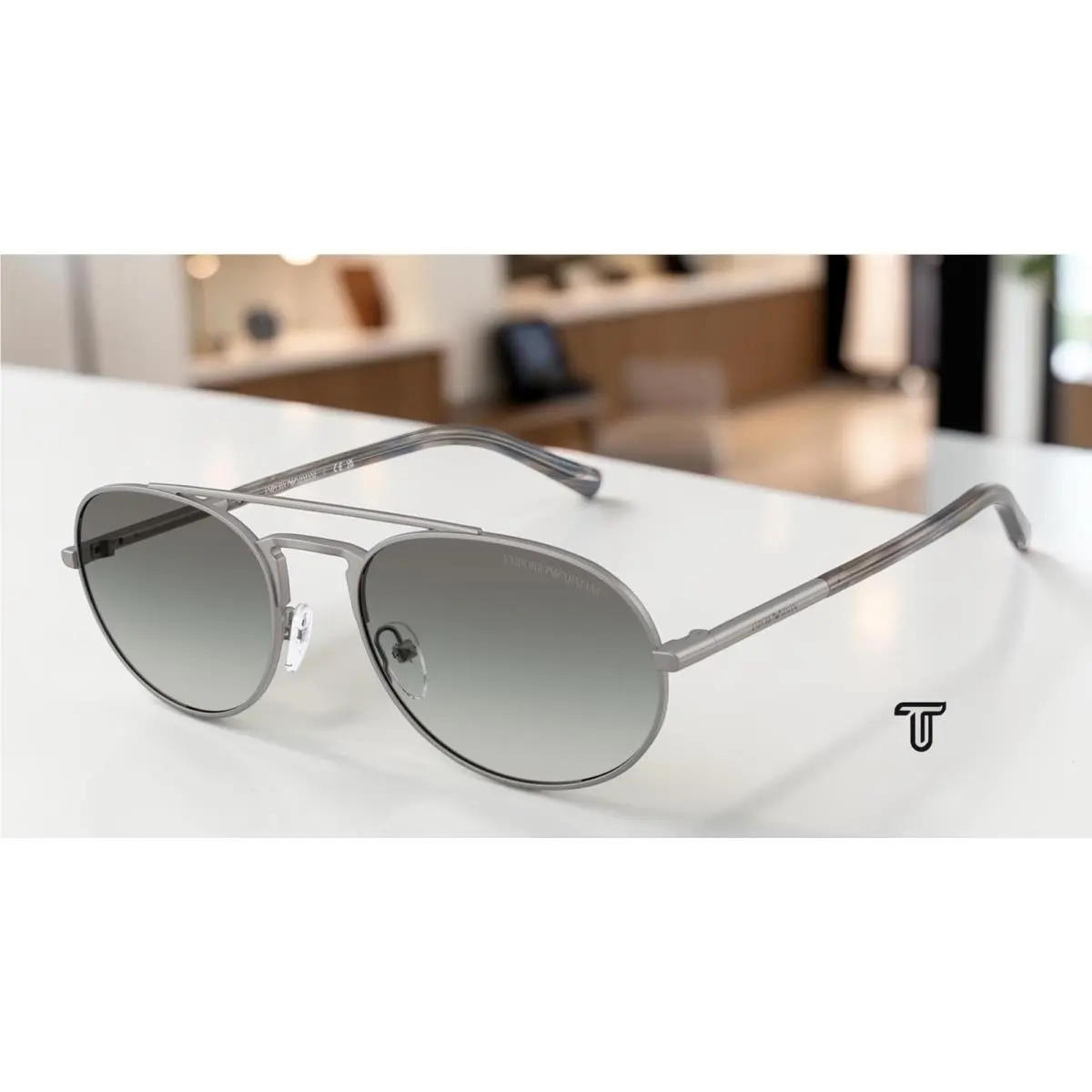Emporio Armani EA2171 300311 Matte Gunmetal Gradient Grey 57 mm Men`s Sunglasses