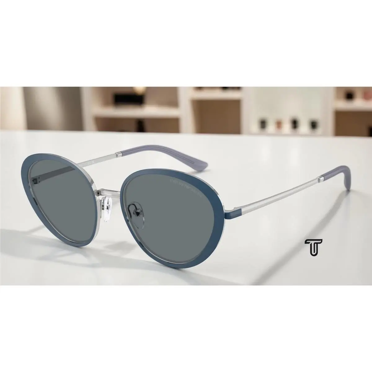 Emporio Armani EA2177 344280 Matte Blue Dark Blue 51 mm Women`s Sunglasses
