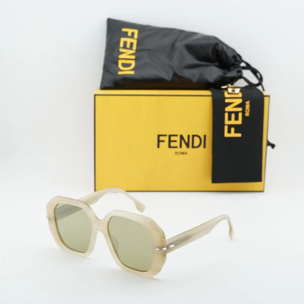 Fendi FE40173I 60Q Shiny Brown/brown Silver Mirror 54-16-140 Sunglasses