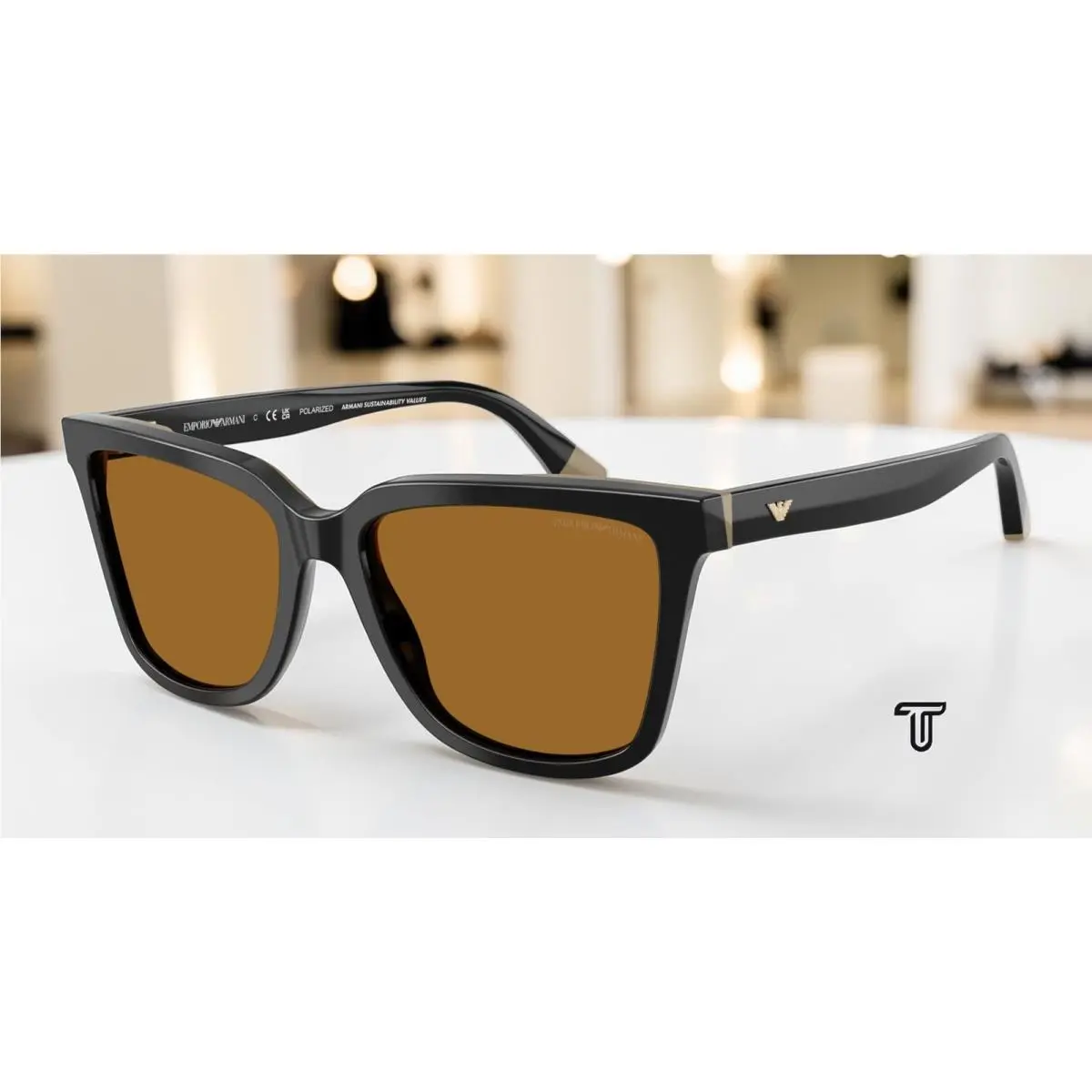 Emporio Armani EA4261 631813 Brown Teal Brown Gradient 55 mm Women`s Sunglasses