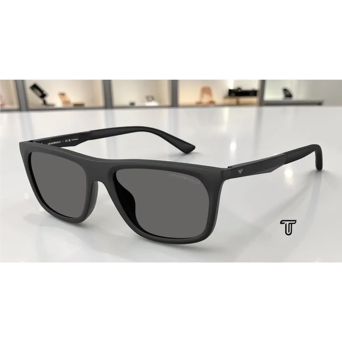 Emporio Armani EA4272U 500187 Matte Black Dark Grey 57 mm Men`s Sunglasses
