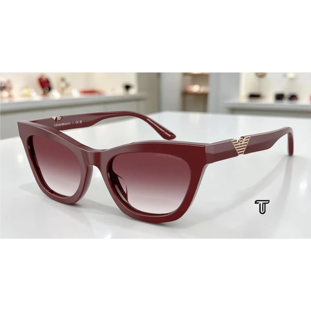 Emporio Armani EA4259U 63238H Bordeaux Gradient Violet 55 mm Women`s Sunglasses