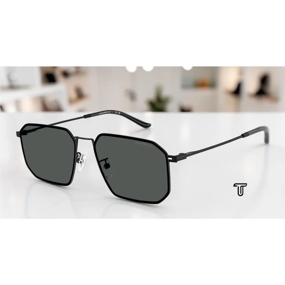 Emporio Armani EA2165D 300187 Matte Black Dark Grey 58 mm Men`s Sunglasses