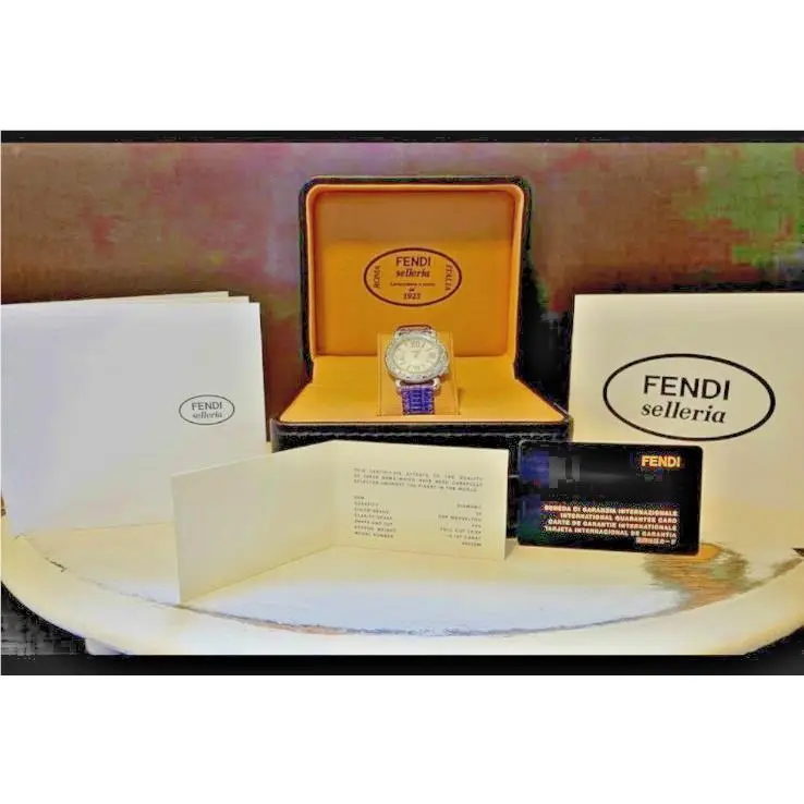 Fendi Selleria 8000M 36 Diamond Vvs Watch Mop Full Set Swiss