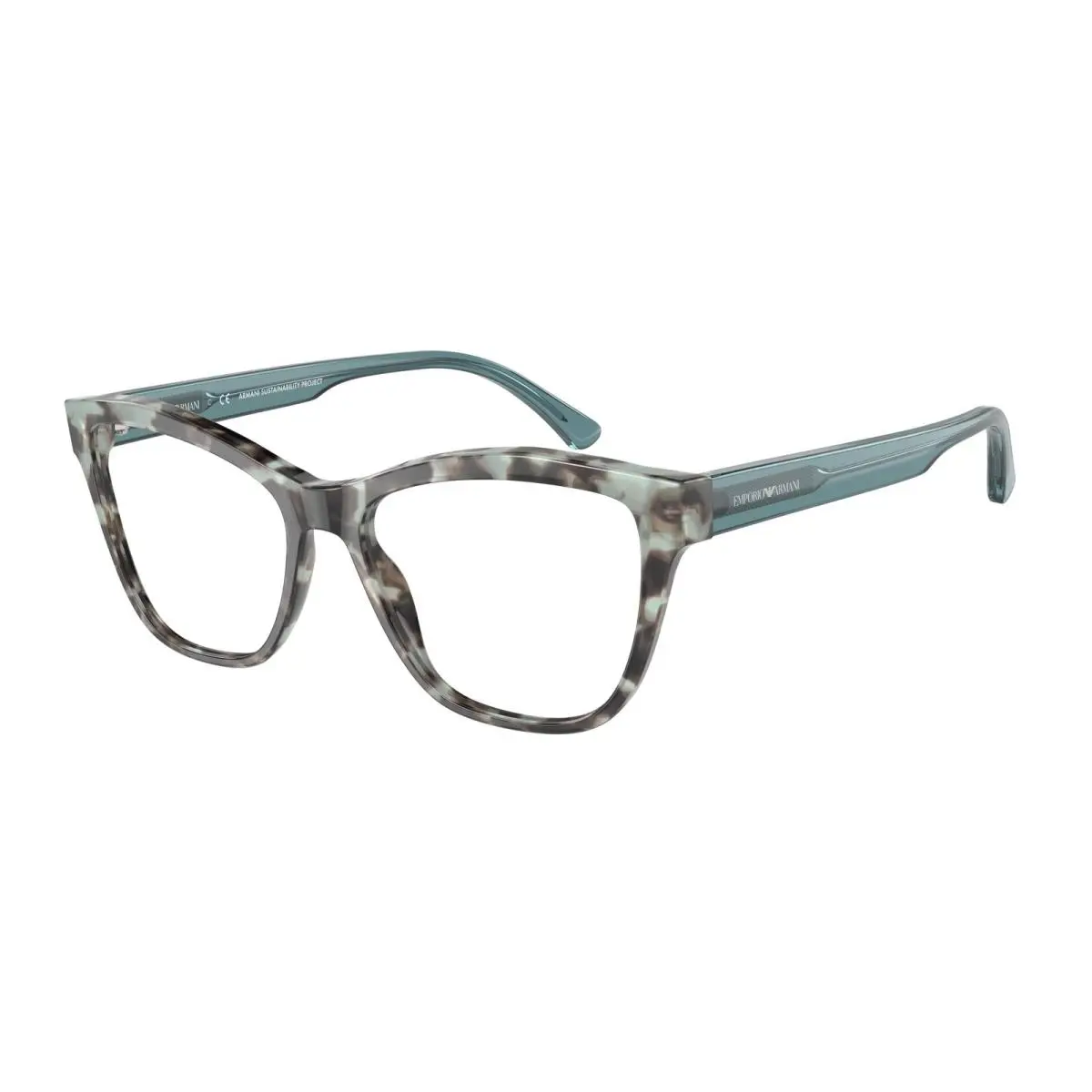 Emporio Armani EA3193 5097 Shiny Blue Havana Demo Lens 52 mm Women`s Eyeglasses