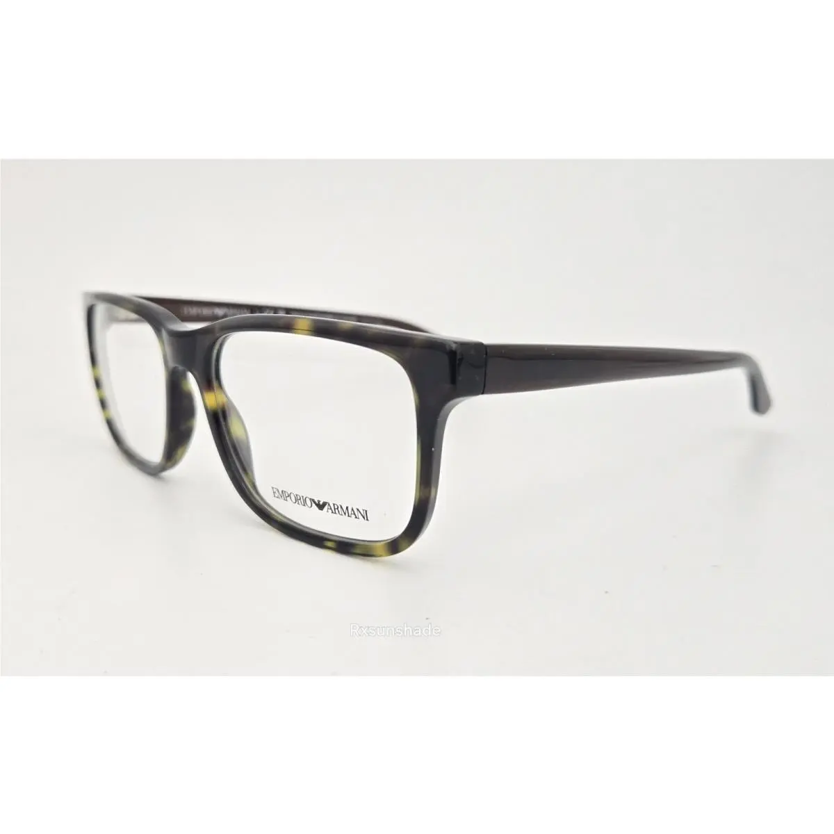 Emporio Armani Eyeglasses EA 3218 Color 5879 Havana Size 55 Men`s Square