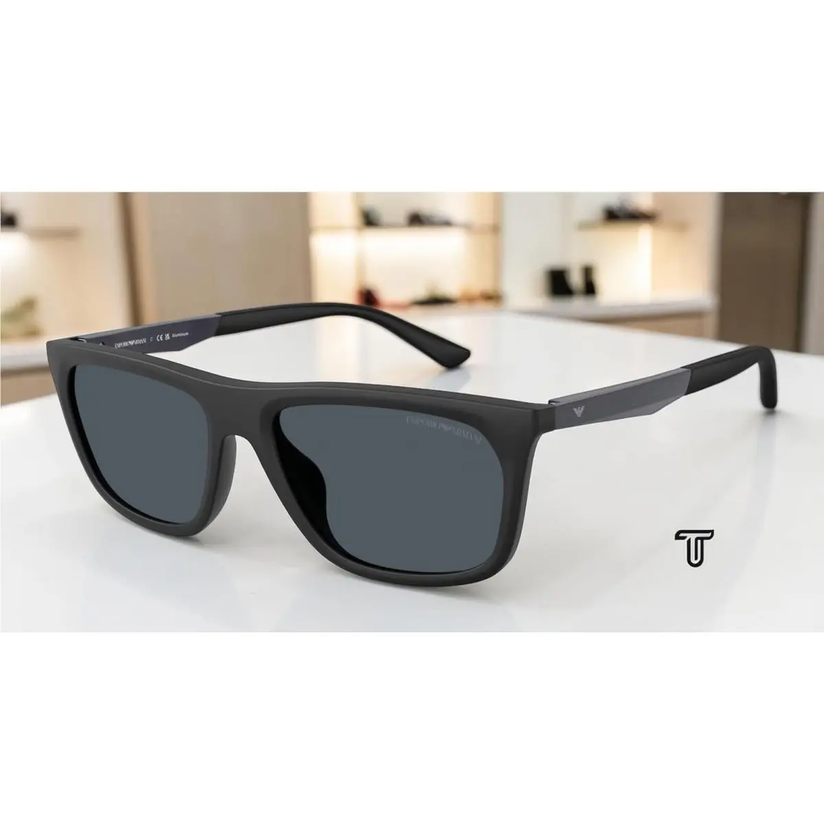 Emporio Armani EA4272U 637387 Matte Black Dark Grey 57 mm Men`s Sunglasses