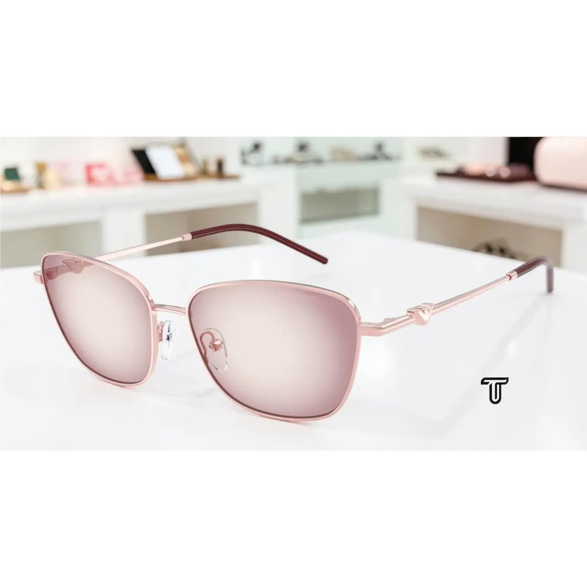 Emporio Armani EA2170 34268H Metal Pink Gradient Violet 57 mm Women`s Sunglasses