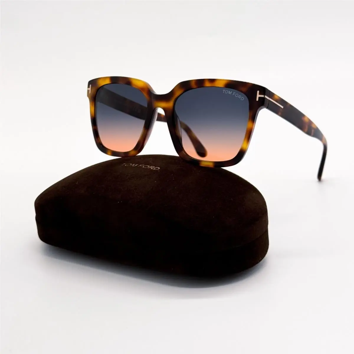 Tom Ford Selby TF952 53P Havana Square Women Sunglasses FT0952 53P