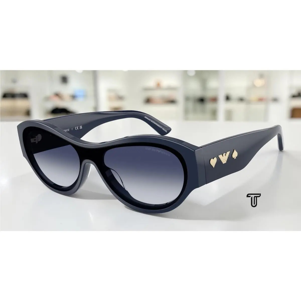 Emporio Armani EA4265U 60398S Crystal Cola Lime Grey Grad 36mm Women Sunglasses