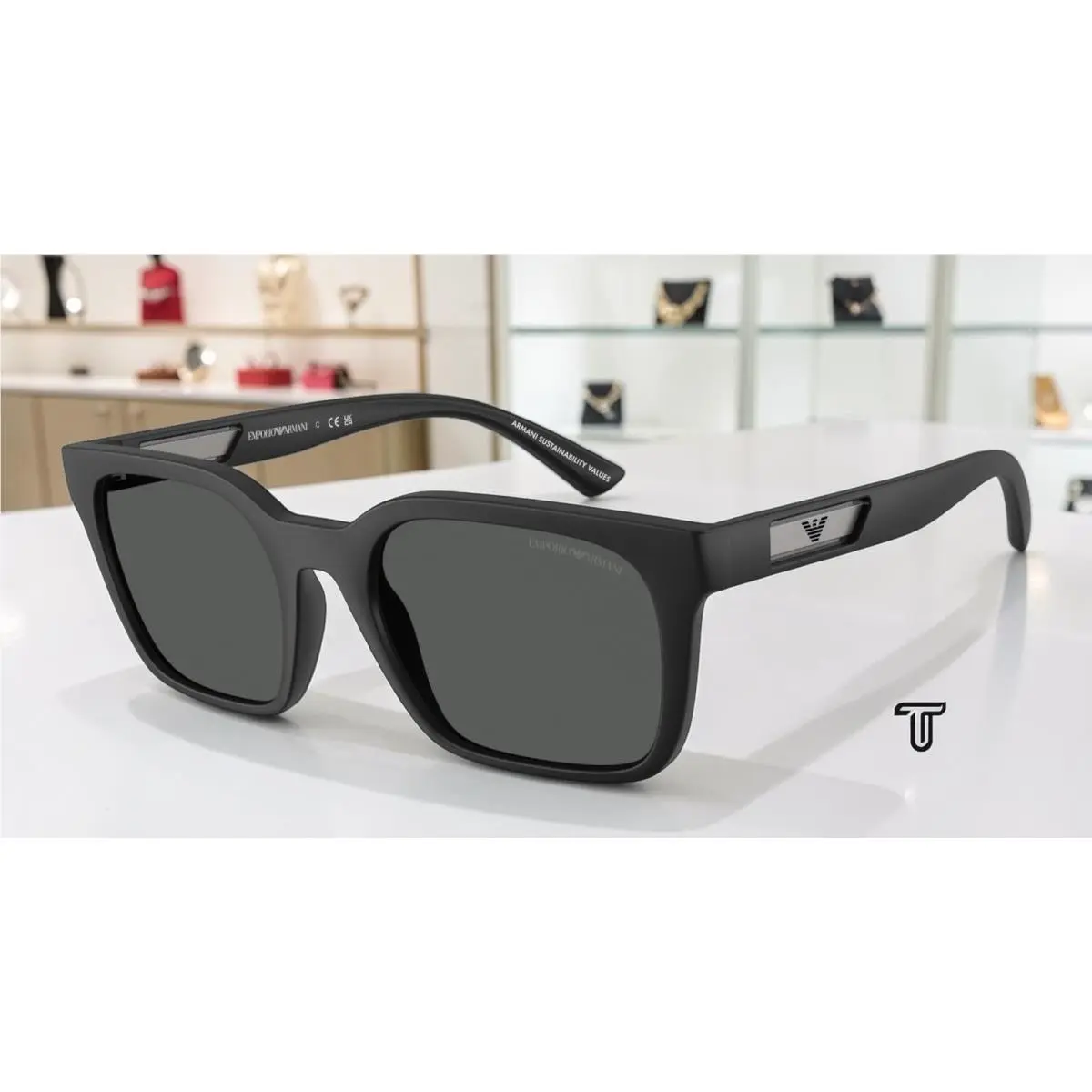 Emporio Armani EA4269 500987 Matte Black Dark Grey 54 mm Men`s Sunglasses