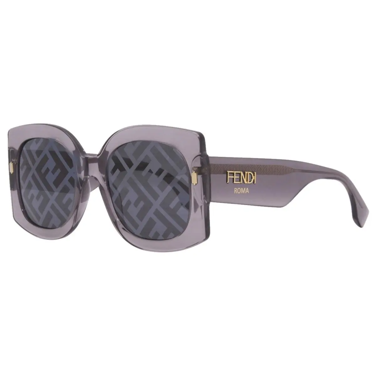 Fendi FF0436/G/S KB7MD Sunglasses Transparent Grey/grey Décor Mirror 53mm