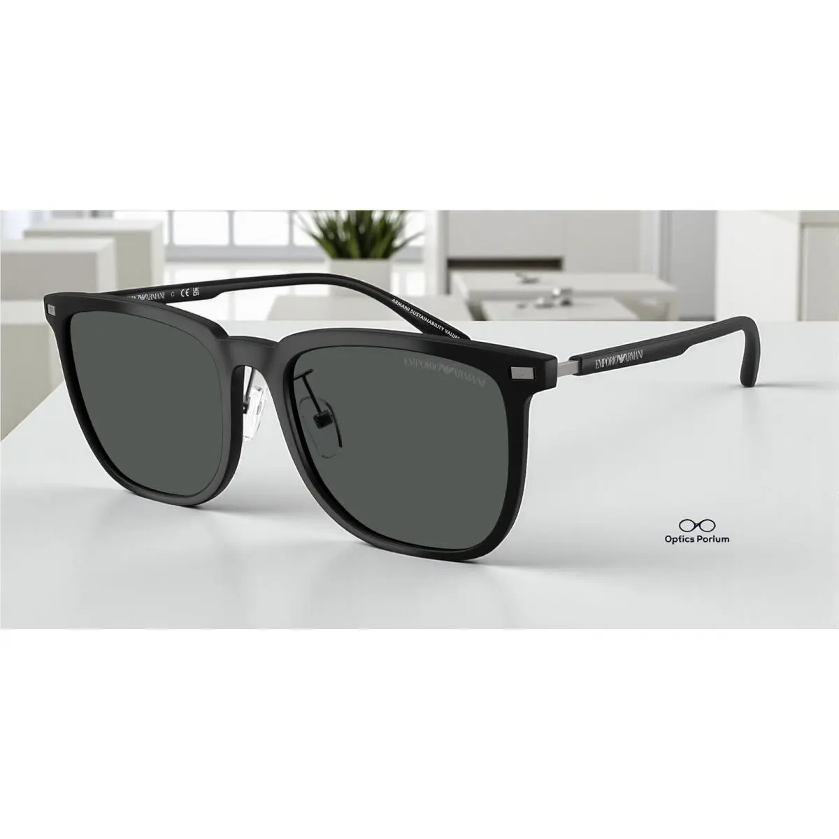 Emporio Armani EA4255D 500187 Matte Black Dark Grey 56 mm Unisex Sunglasses