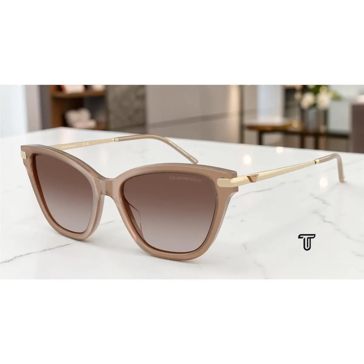 Emporio Armani EA4251 626313 Opal Tundra Gradient Brown 54 mm Women`s Sunglasses