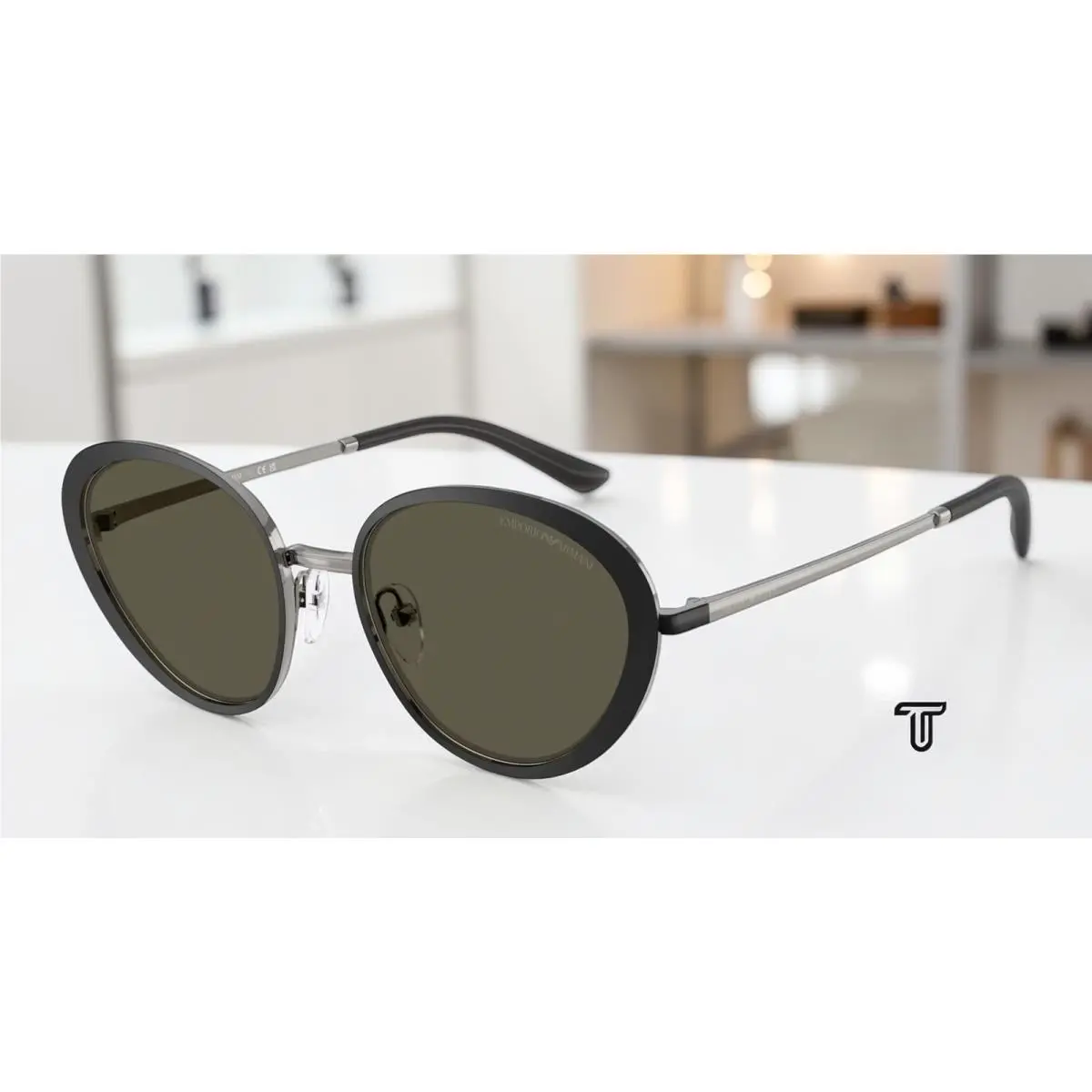 Emporio Armani EA2177 300187 Matte Black Dark Grey 51 mm Women`s Sunglasses