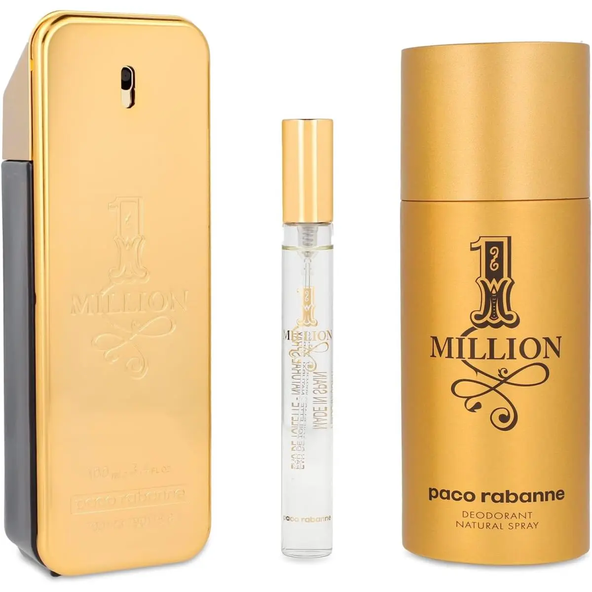 Men`s One Million 3pcs Edt Gift Set Fragrances 3349668634828 by Paco Rabanne