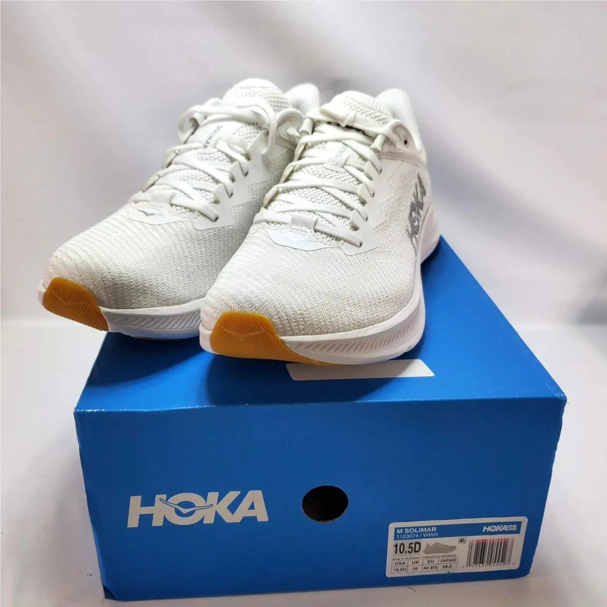 Hoka One One Solimar Running Shoes White 1123074 Wwh Mens US Size 10.5