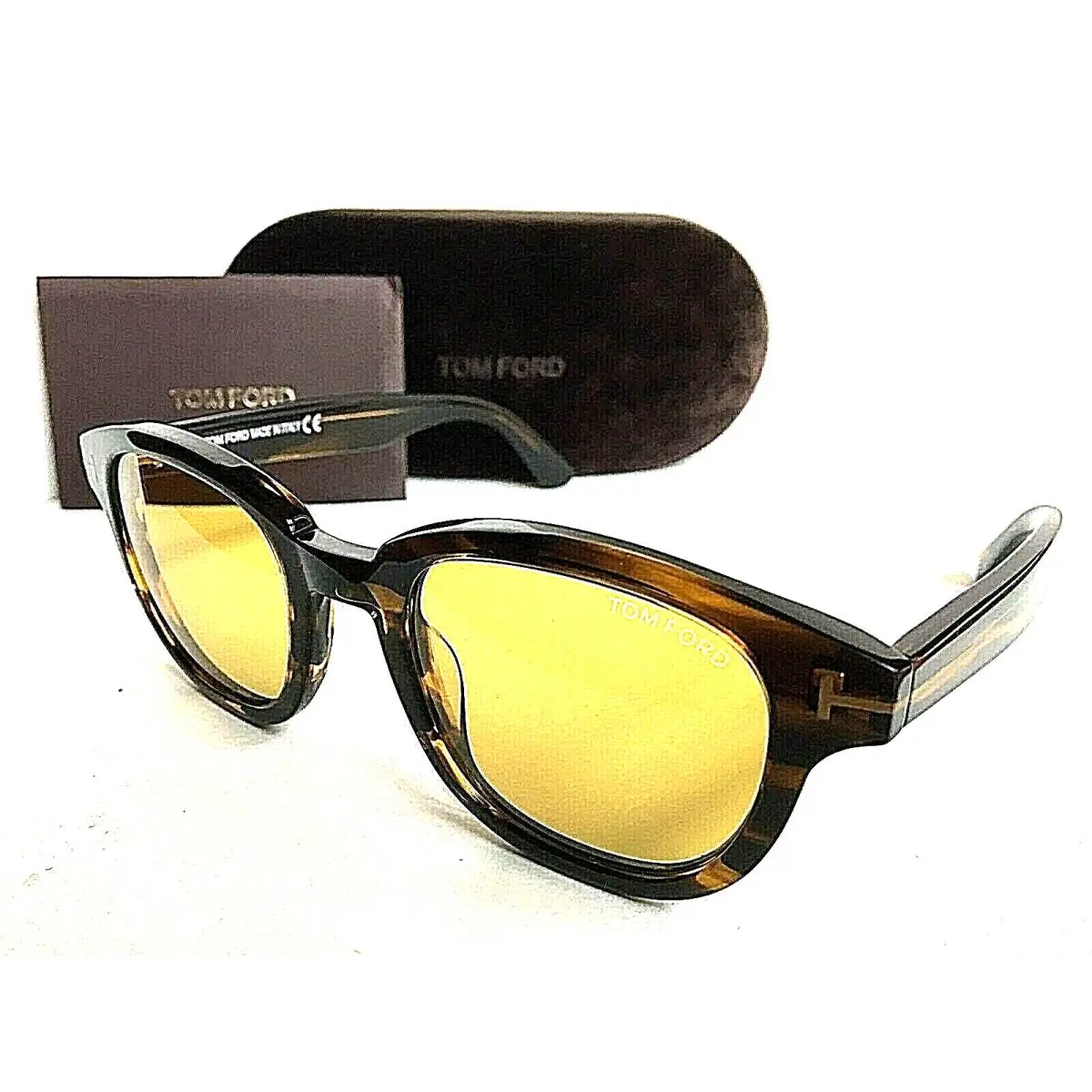 FT TF 538 50E Garett 49mm Men`s Havana Sunglasses Italy by Tom Ford