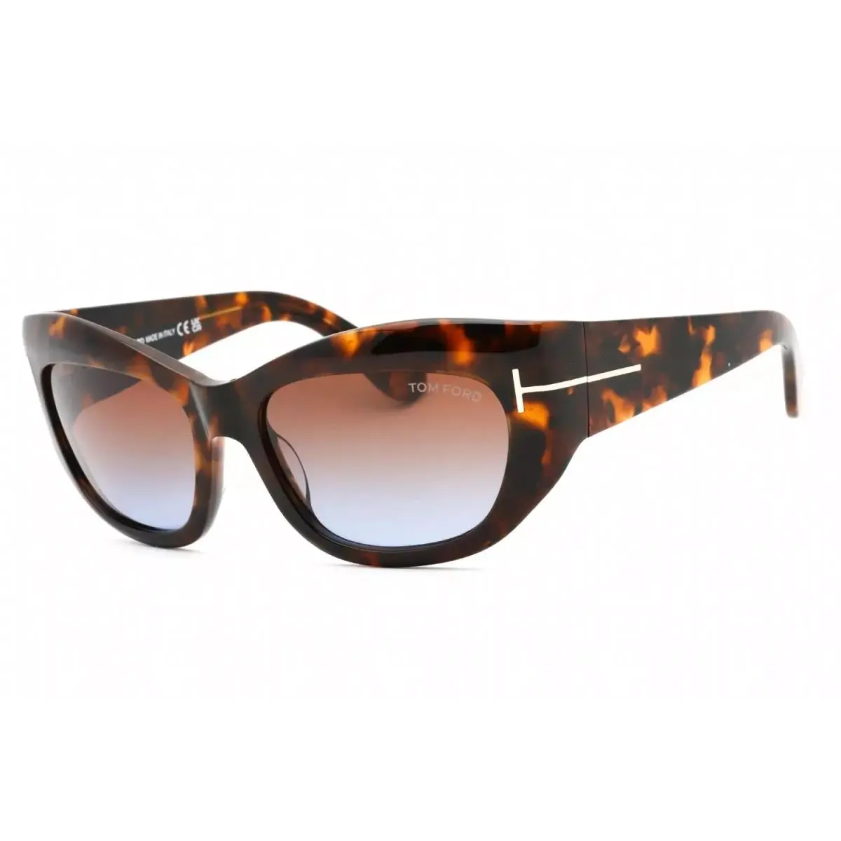 Tom Ford Sunglasses w TF Case- FT1065 Brianna 52F - Dark Havana/brown Fade