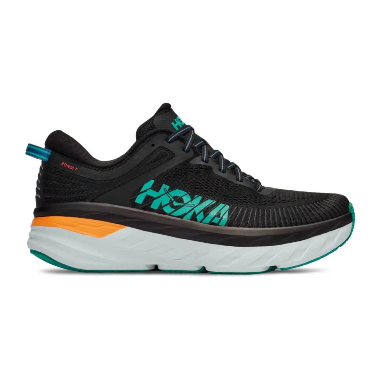 Hoka Men`s Bondi 7 Everyday Shoes 10.5 US Black/atlantis Rare Retail