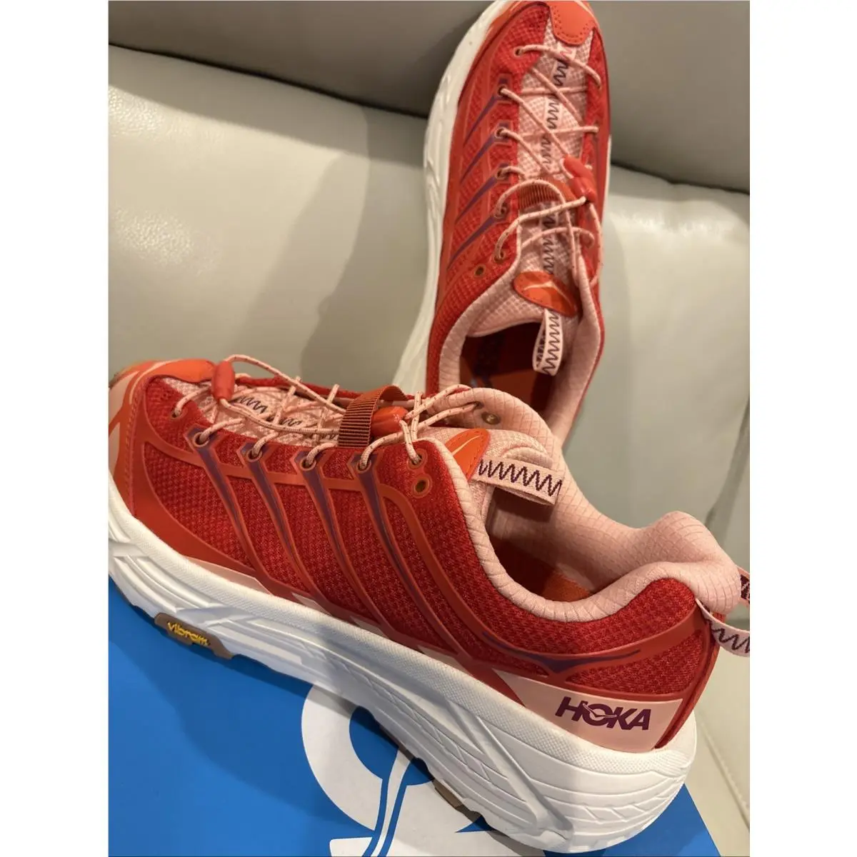 Hoka / U Mafate Three2 / Tomato Red 1141572-TVR Sneaker / 9M 10W /