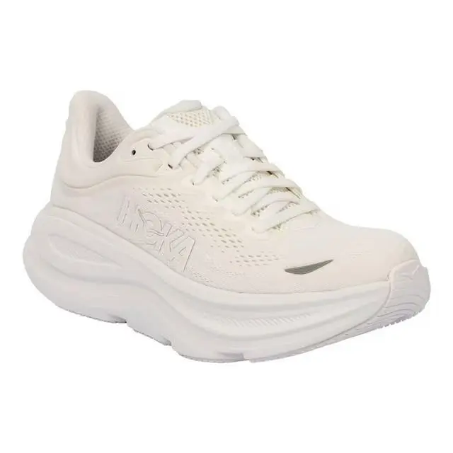 Hoka Bondi 9 Women`s Size 7 Triple White Walking/running Shoes W/box