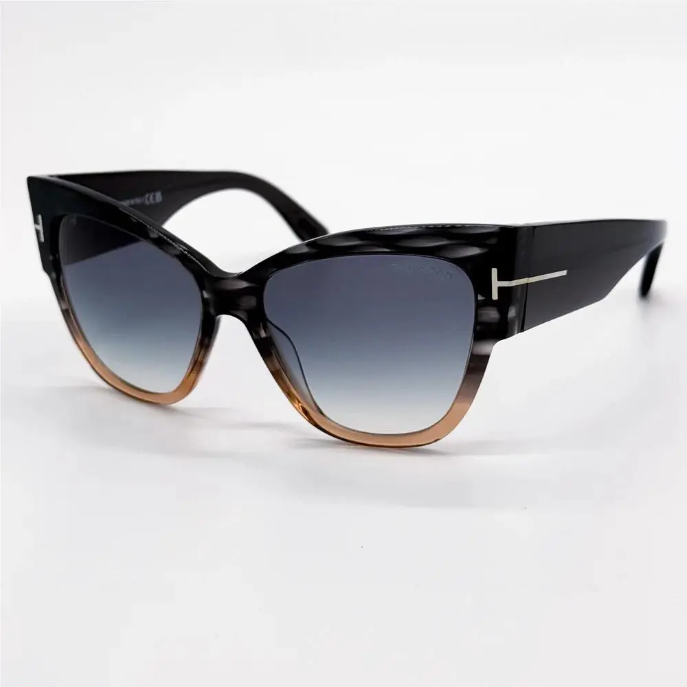 FT0371/S 20B Anoushka Women Sunglasses Gradient Smoke Cat Eye 57mm by Tom Ford