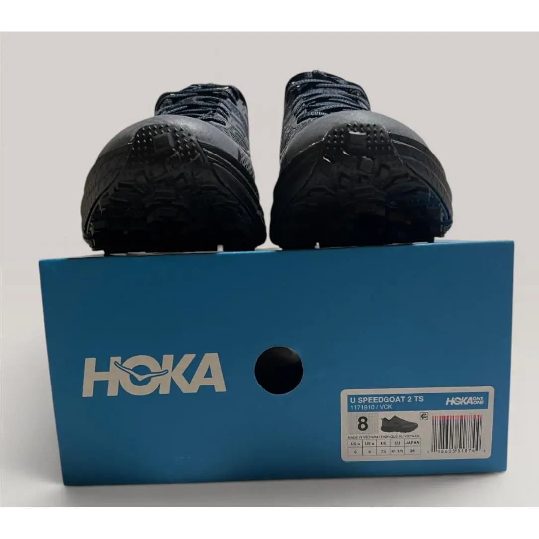 Hoka Speedgoat 2 TS Trail Running Shoes Black Gray Men`s US 8