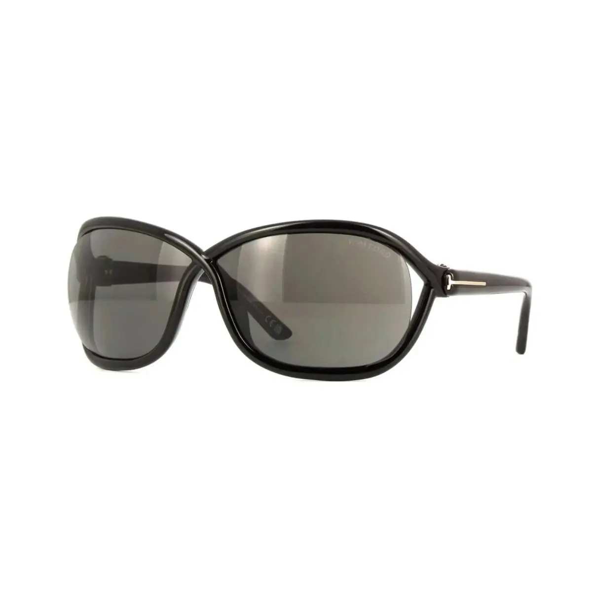 Tom Ford TF 1069 01A Shiny Black Grey Lens Sunglasses 68mm