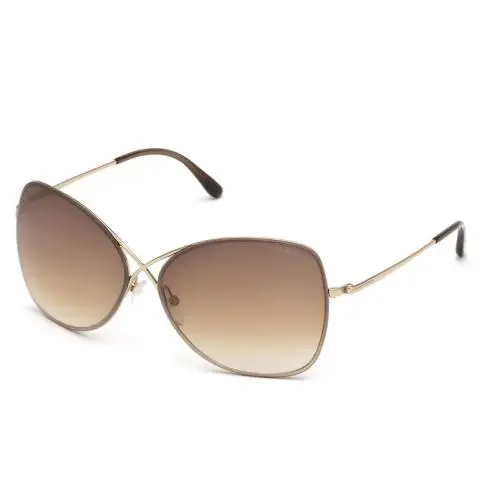 Tom Ford Sunglasses TF250 Colette Rose Gold / Brn Silr Mir 63-12-135 TF250-28F