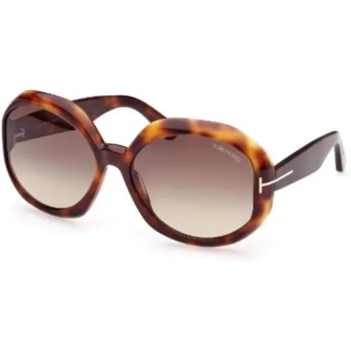 Tom Ford Sunglasses Soft Case - FT1011 52B Georgia Dark Havana / Smoke Fade