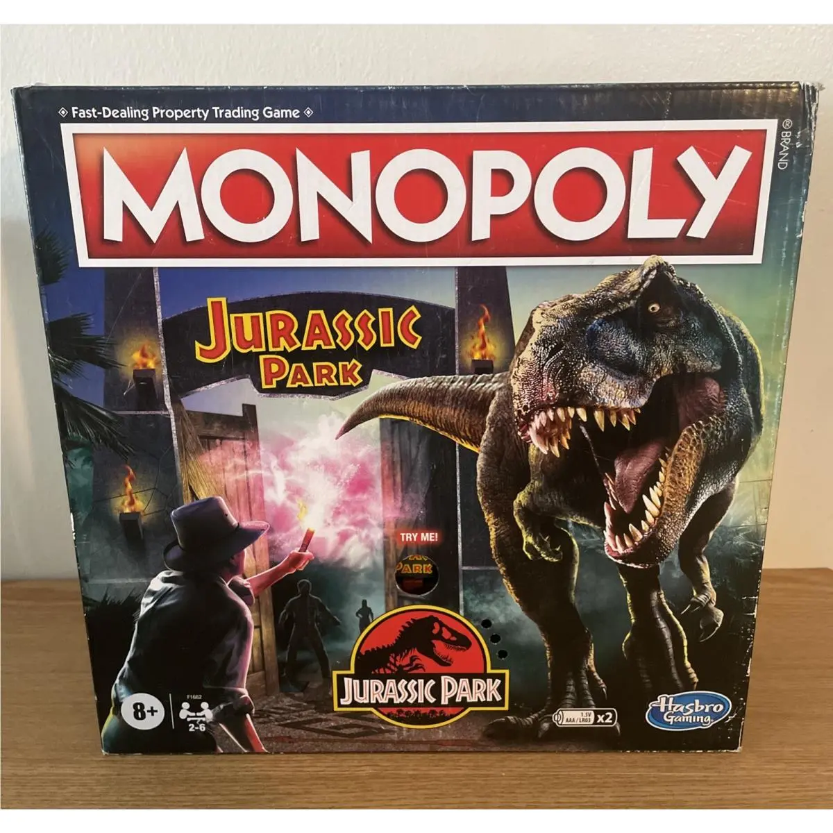 Jurassic Park Edition Monopoly Game Rough Box