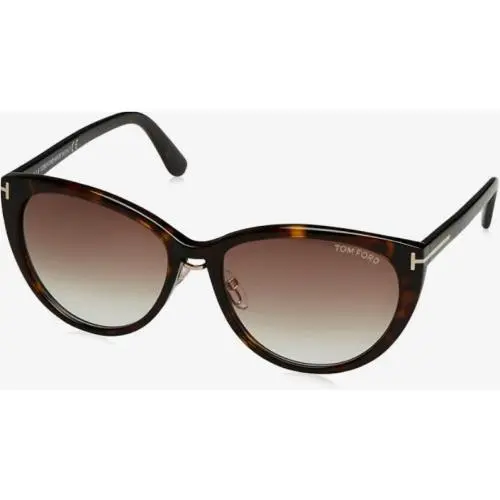 Tom Ford Sunglasses TF345 Gina Brn Havana / Brn Grad 57-18-140 TF345-52F