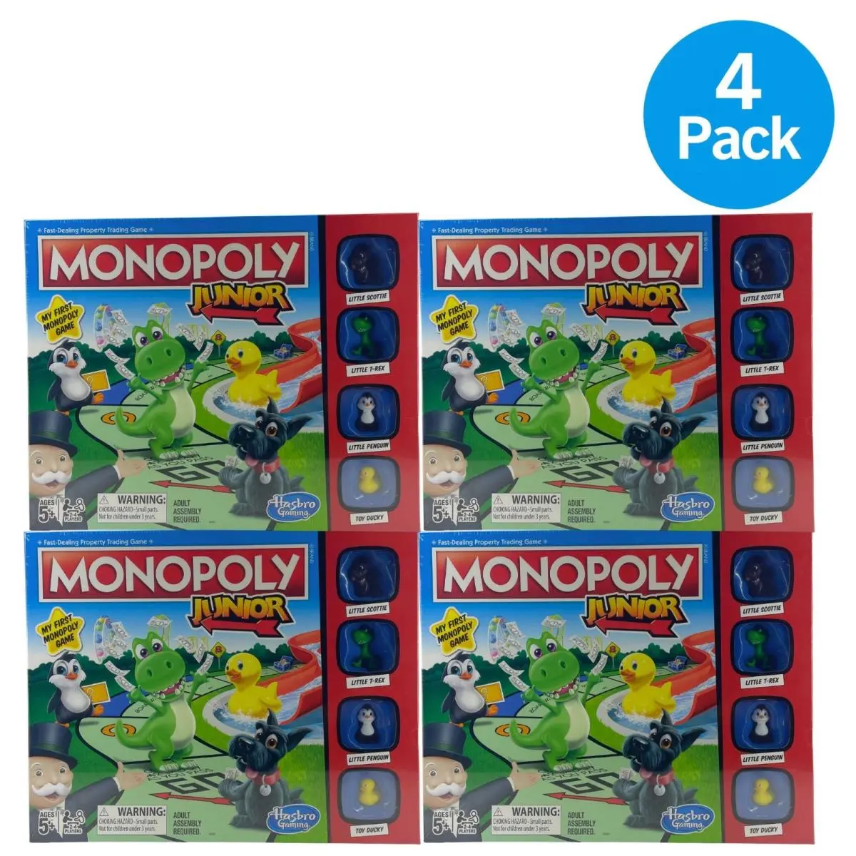 Hasbro Monopoly Junior Board Game My First Monopoly Game 4 Pack