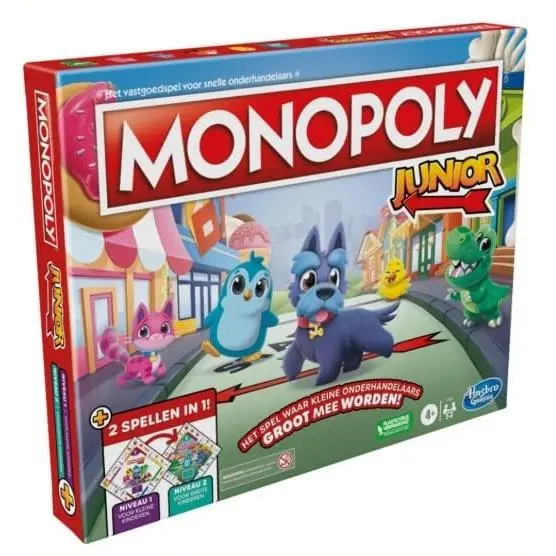 Monopoly Junior Brettspiel Ausgabe 2026 2 Spiele in 1 Für Jüngere Kinder 2