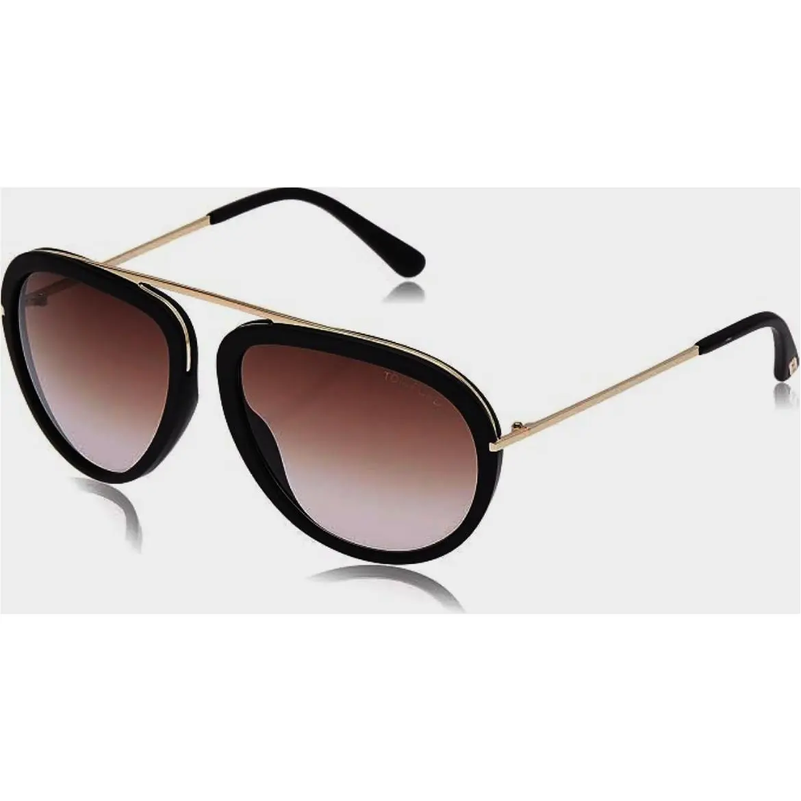 Sunglasses TF452 Stacy Mat Blk Shy gd / Brn Grad 57-16-140 TF452-02T by Tom Ford