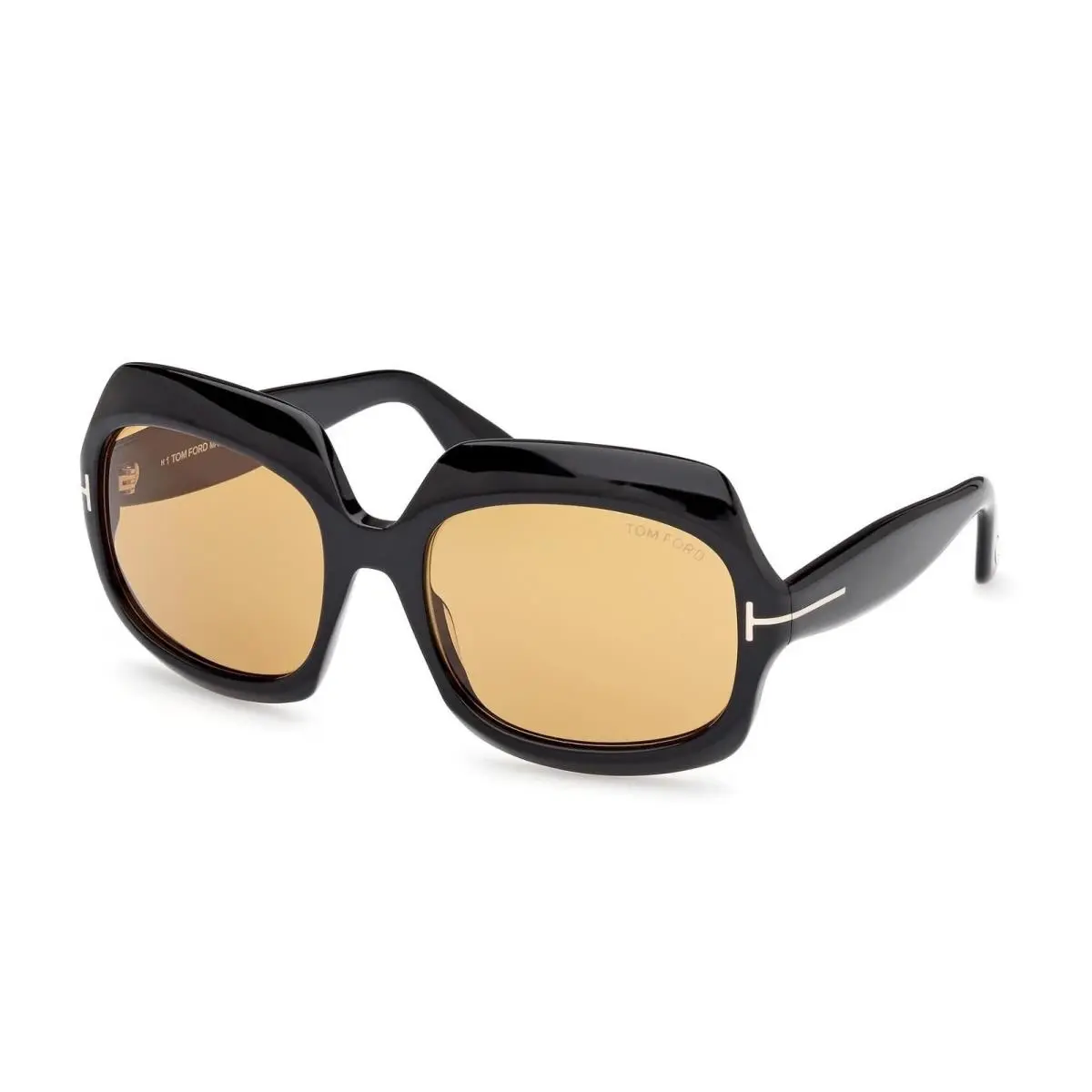 FT1155 01E Shiny Black/brown Sunglasses 60-20-135 by Tom Ford