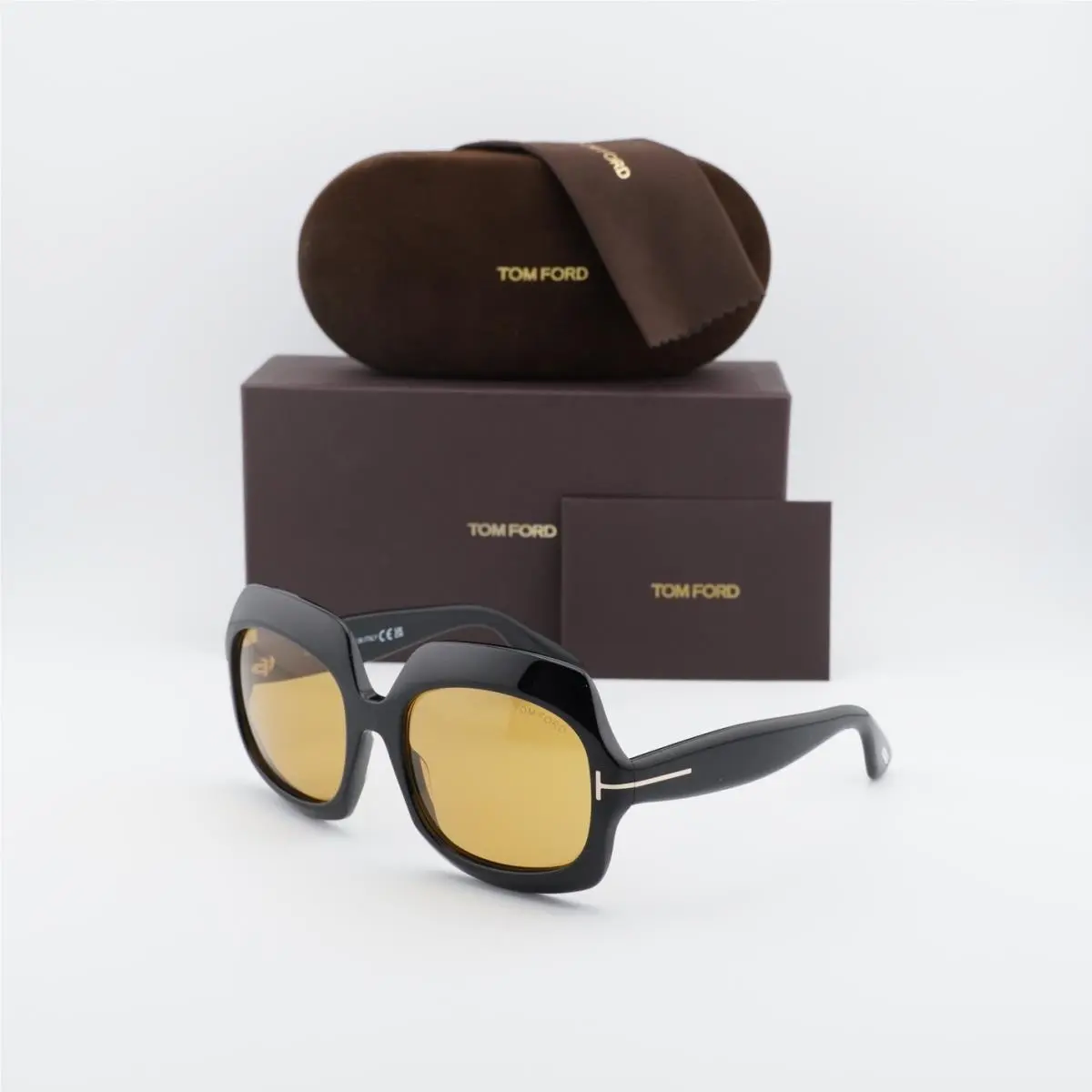 FT1155 01E Shiny Black/brown 60-20-135 Sunglasses by Tom Ford