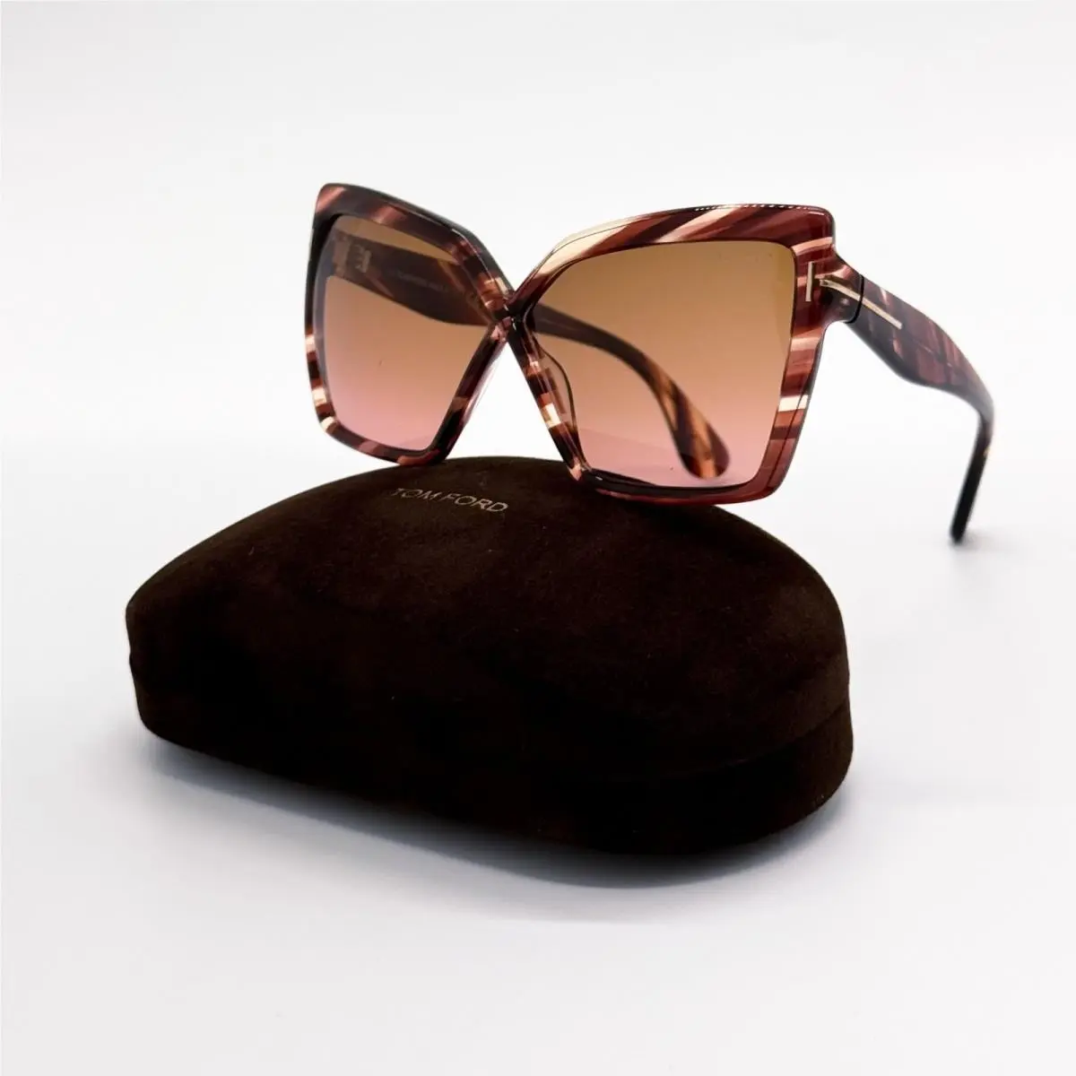 Fiore TF1195 54F Butterfly Havana Brown Women Sunglasses by Tom Ford