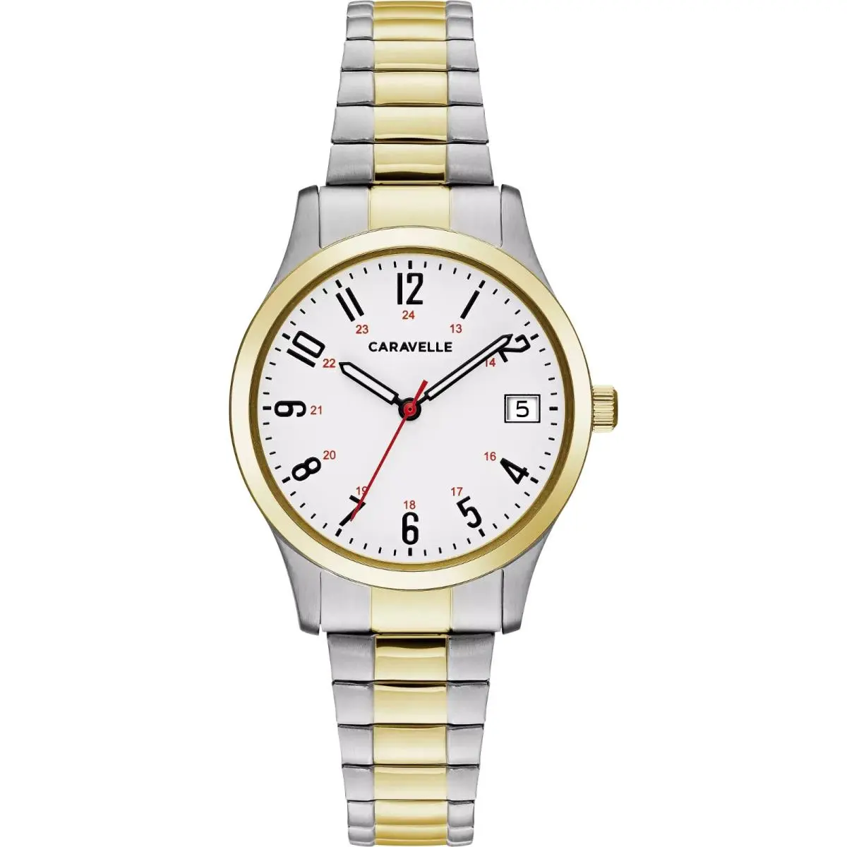 Caravelle  Women`s Steel Two Tone 30mm Expansion Band Watch 45M111 by Bulova