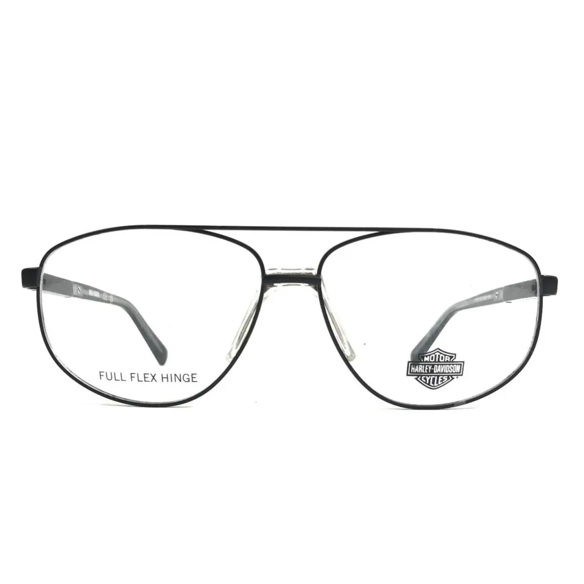Harley-davidson Eyeglasses Frames HD0977 002 Black Aviator Wire Rim 59-14-140