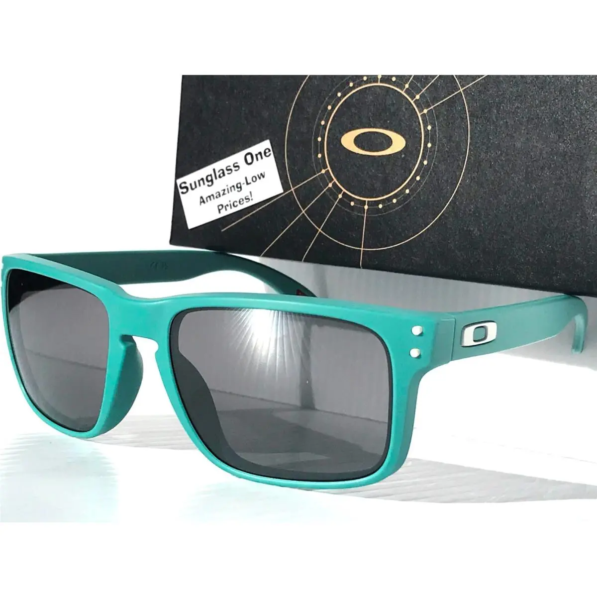 Holbrook Matte Pacific Teal Prizm Black Lens Sunglass 9244-80 by Oakley