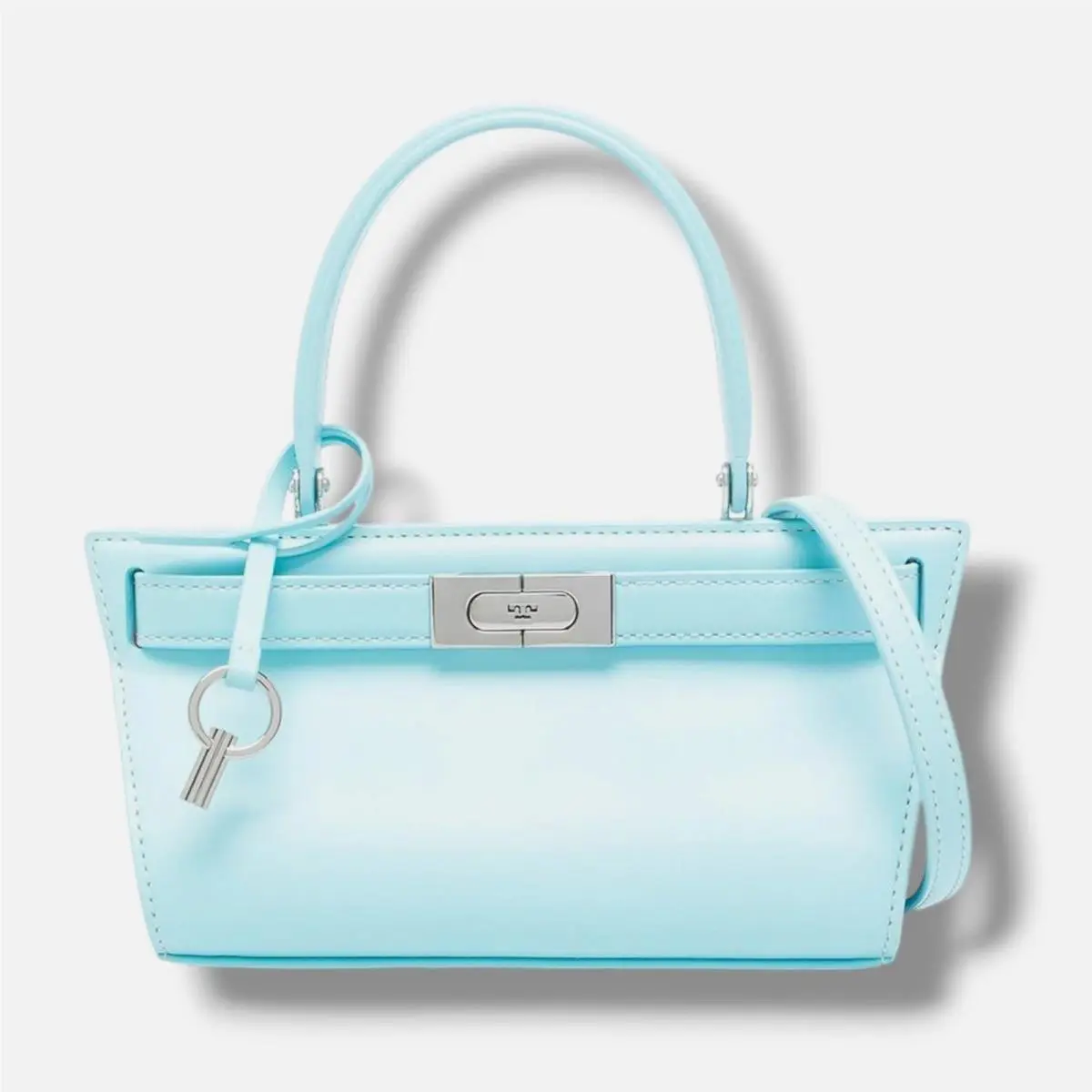 Tory Burch Women Light Celeste Blue Petite Lee Radziwill Cat Eye Bag X1906