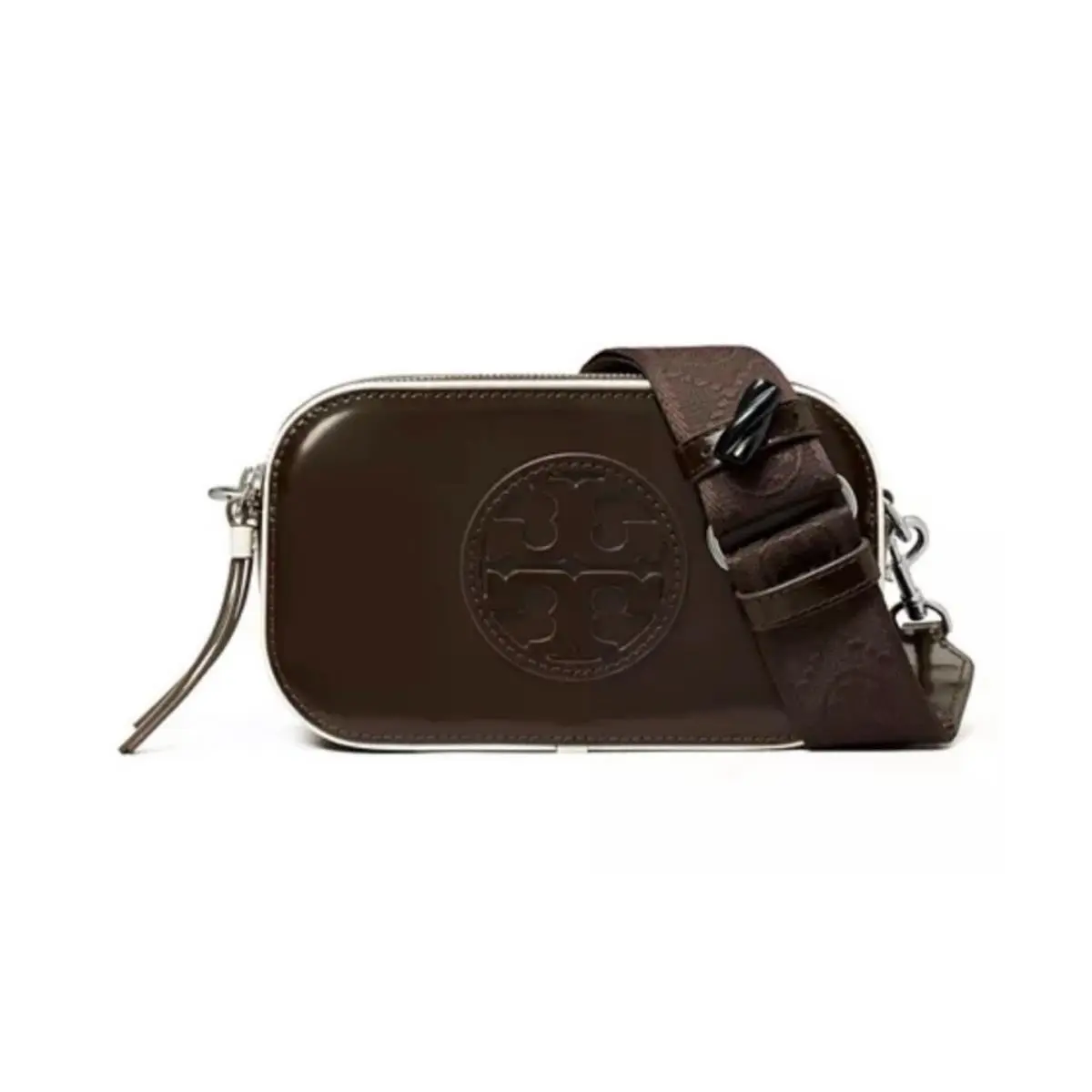 Tory Burch x Bonbon Nyc Miller Mini Cola Leather Crossbody Bag