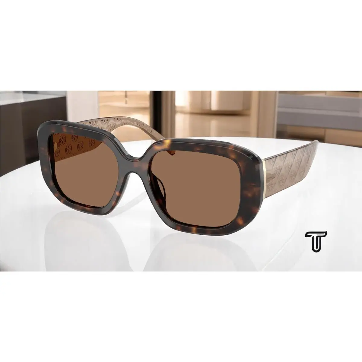 Tory Burch TY7218U 196473 Dark Tortoise Brown 54 mm Women`s Sunglasses
