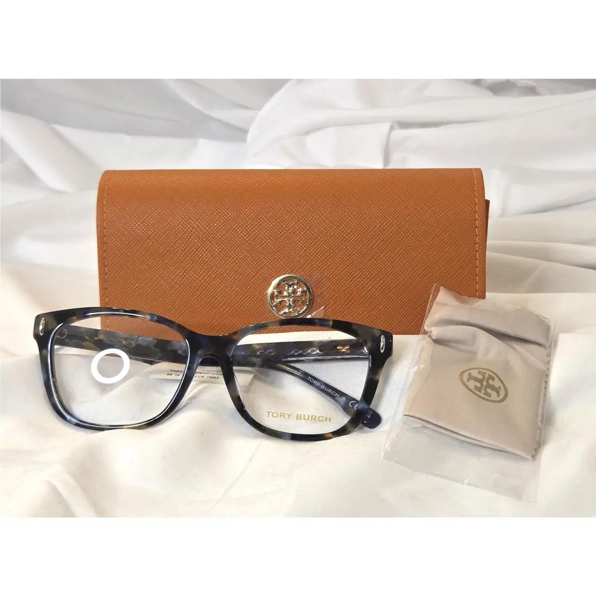 Tory Burch TY2136U 1957 Blue Tortoise Womens Eyeglasses 54-16-140 IN Case
